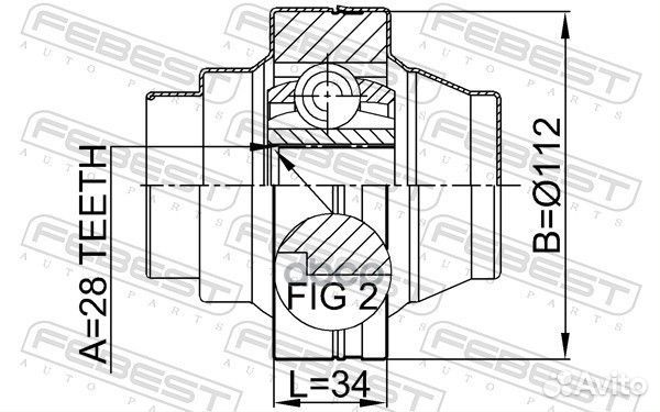 Шрус внутренний перед лев 2311tour Febest