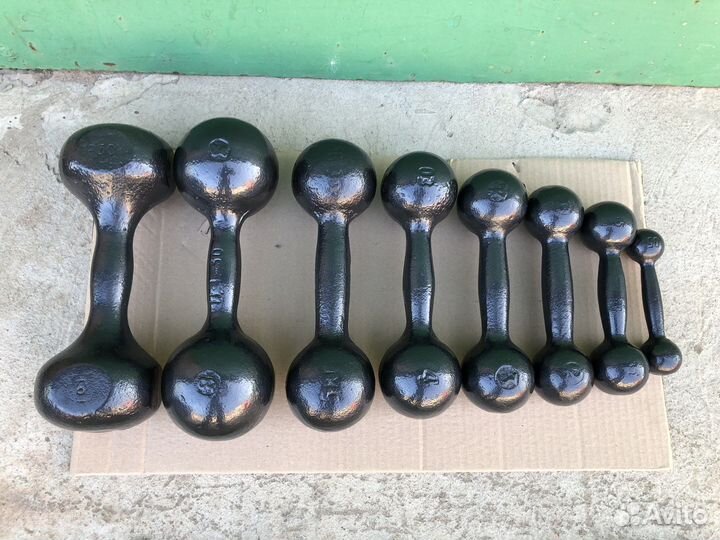 Гантели по 1 шт от 1 до 16 кг