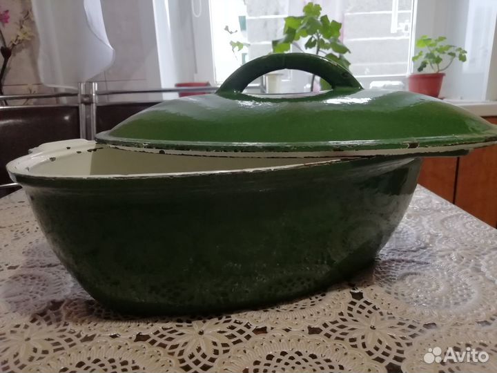 Утятница чугунная эмалированная