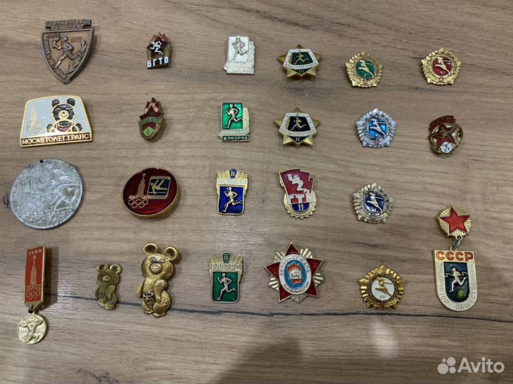Значки СССР олимпиада 80 и спорт
