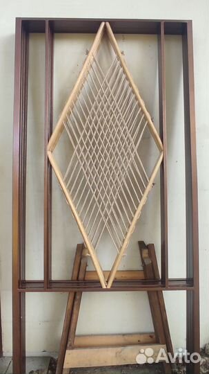 Шпалера, опора для растенийа дерево, металл, джут