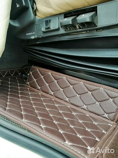 3d коврики из экокожи на Volvo