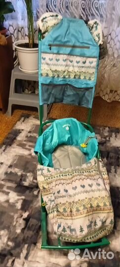 Детские санки коляска ника