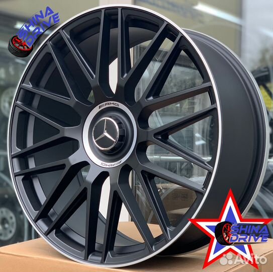 Диски Mercedes R22 5x112 GLS GLE Black Matt Lip