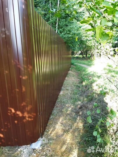 Забор из профнастила с установкой