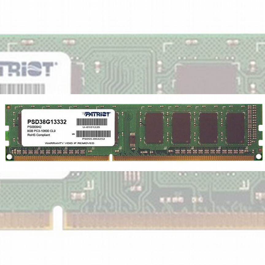 [PSD38G13332] Оперативная Память Patriot Ddr3 8gb Psd38g13332