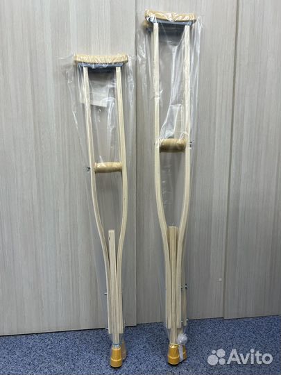 Костыли подмышечные деревянные рост 140-190 см