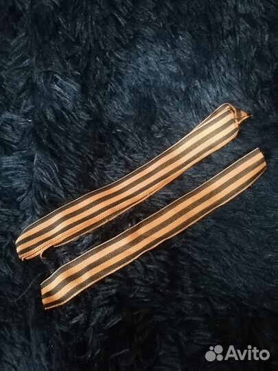 Георгиевская лента в нарезке 3,5 х 30 см