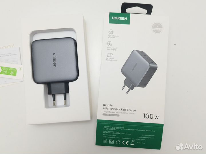 Зарядное устройство Ugreen Nexode PD GaN 100 Вт