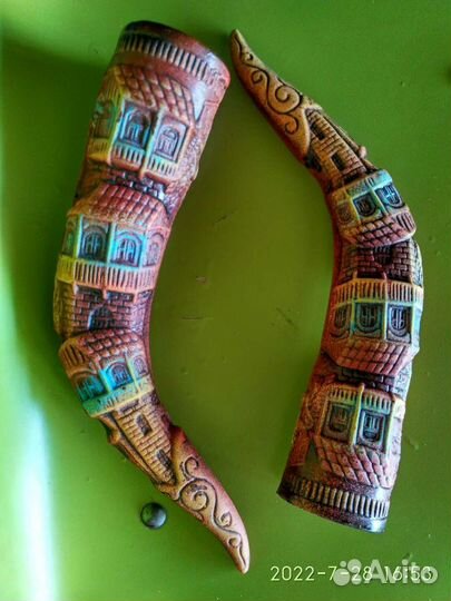 Глиняный рог из Грузии 2шт