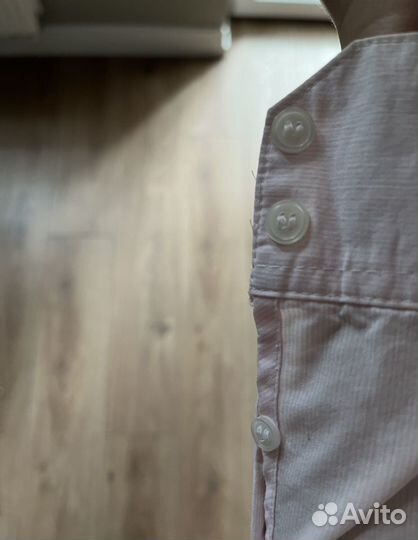 Рубашка блузка кофта школьная zolla розово белая