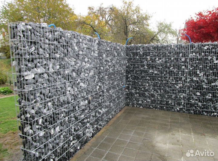 Забор из габионов