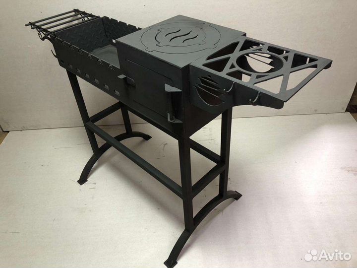 Мангал с печью под казан