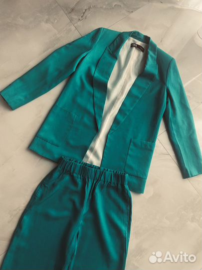 Новый костюм Zara оригинал лён-вискоза