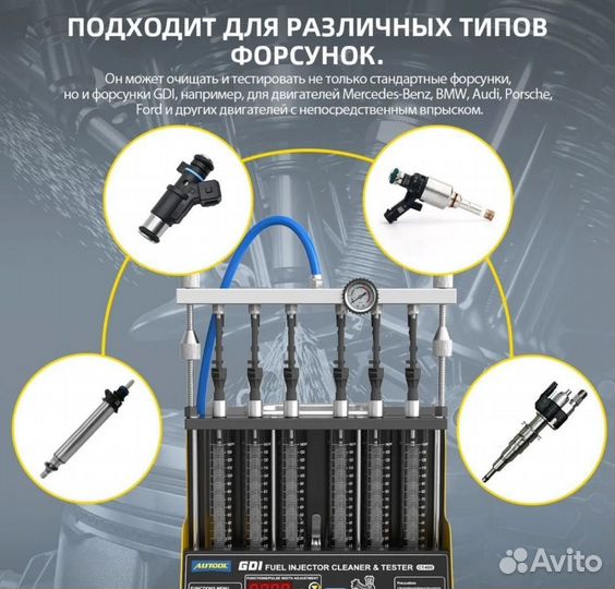 Тестирование и чистка бензиновых форсунок