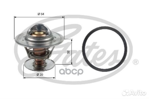 Термостат Audi 100 80 TH13684G1 Gates