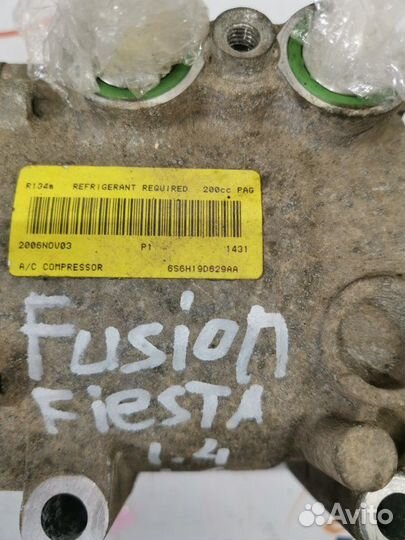 Компрессор кондиционера Ford Fusion 1.6 fyja 2009