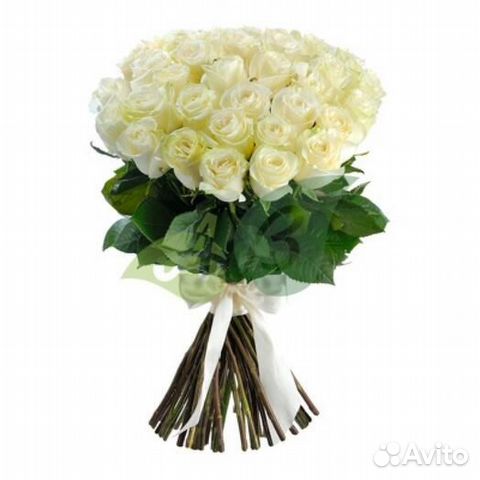 Доставка цветов. Эквадорские белые розы