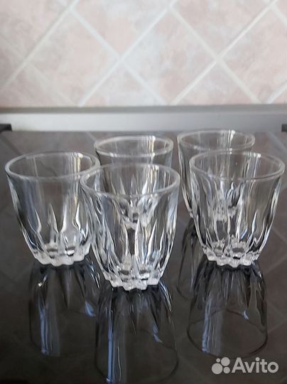 Рюмки-стопки из цветного стекла. Винтажные