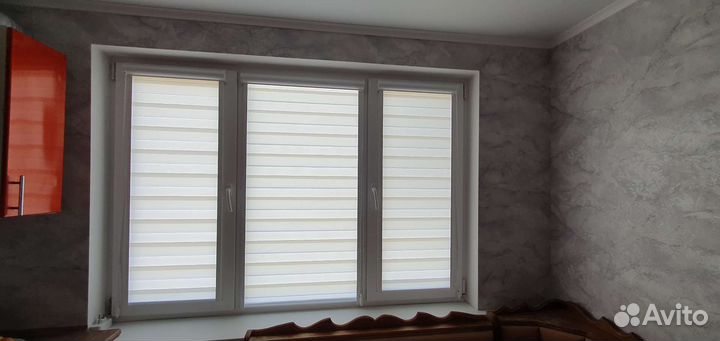Жалюзи рулонные шторы день ночь