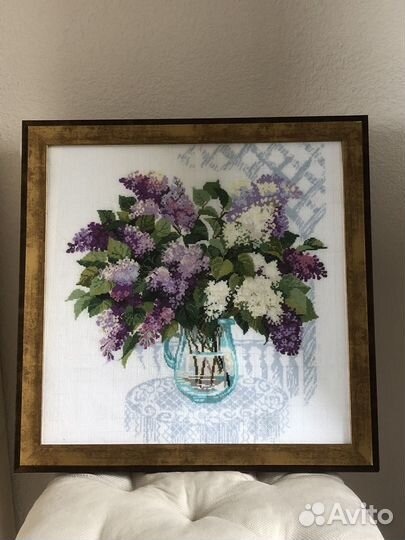 Готовая вышивка крестом ручная работа