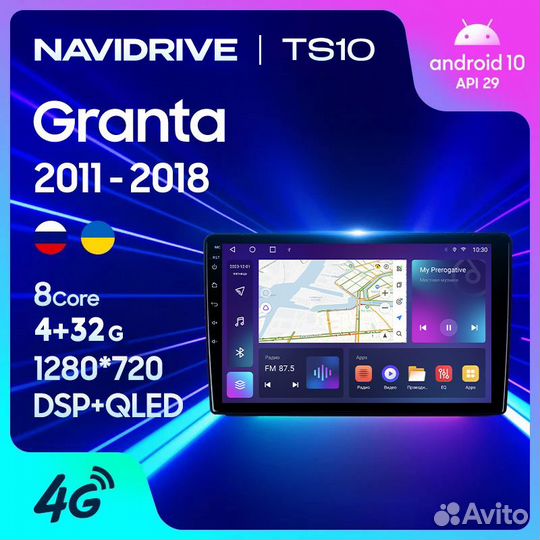 Магнитола NaviDrive TS10 LADA Granta 2011-2018