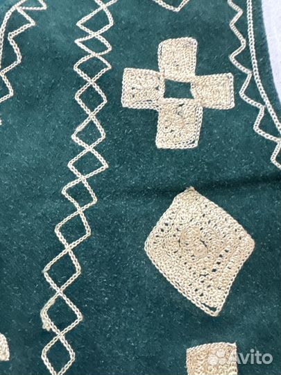 Американский винтажный замшевый жилет жен 50-52