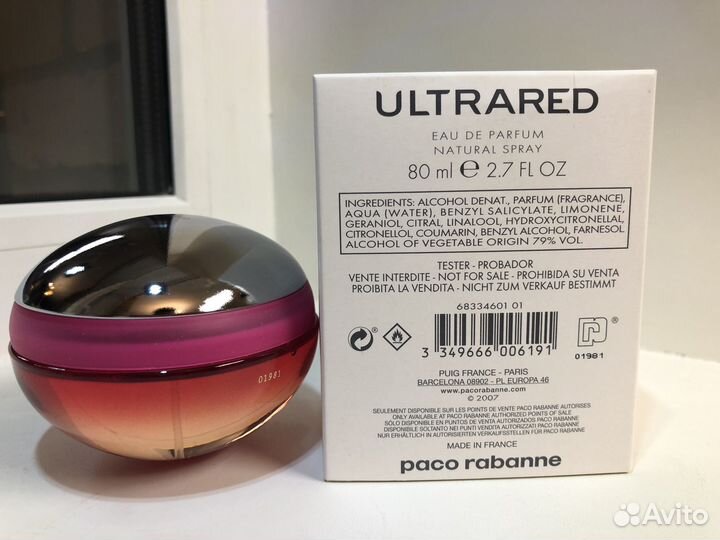 Paco Rabanne Ultrared Woman Tester 80ml