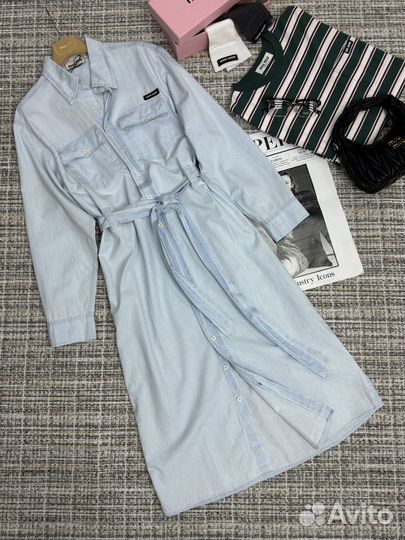Джинсовое платье miu miu premium
