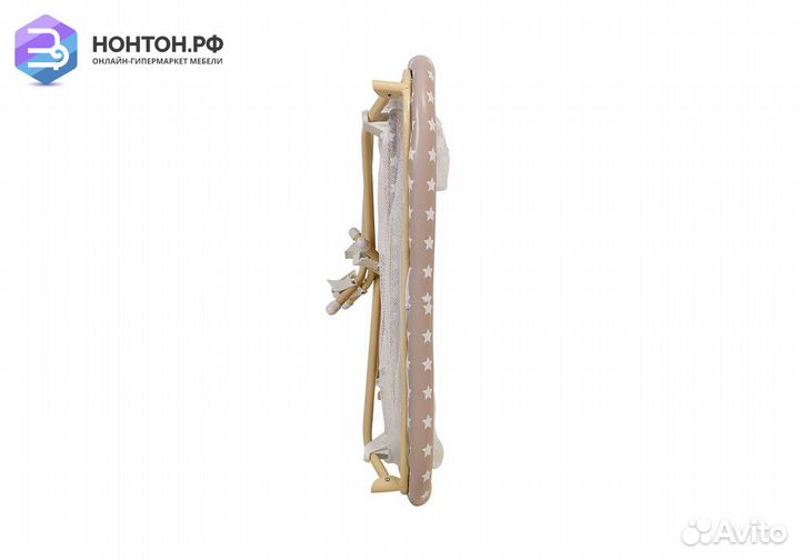 Манеж Квадрат Звезды / макиато / белый