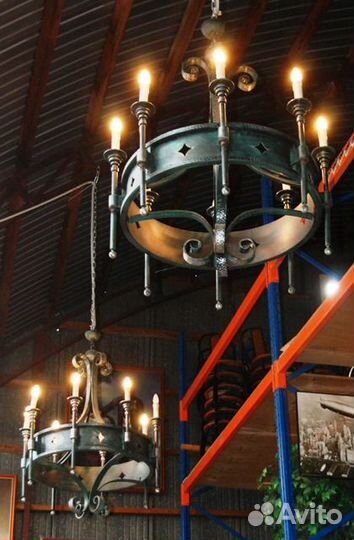 Люстра (кованная) для бара, ресторана