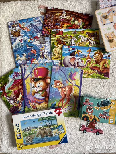 Djeco, Larsen, Ravensburger детские пазлы и игры