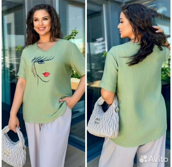 Женская блуза рубашка р. 50-60