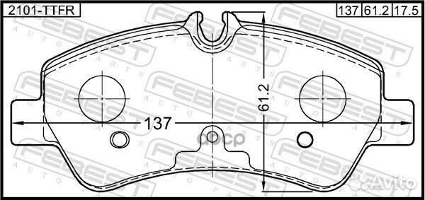 Колодки тормозные (комплект) зад прав лев Febest