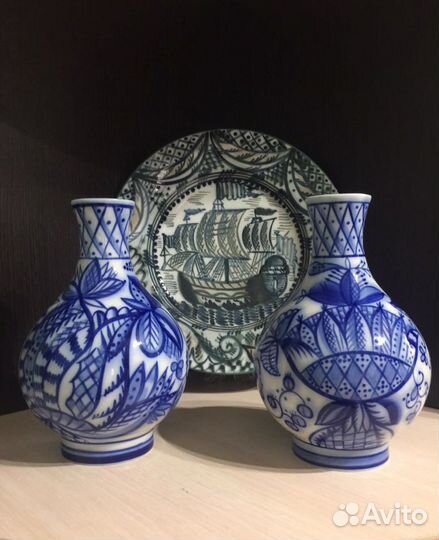 Парные вазочки, лфз, Городецкий