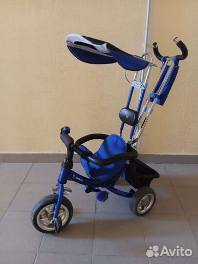 Велосипед коляска с родительской ручкой