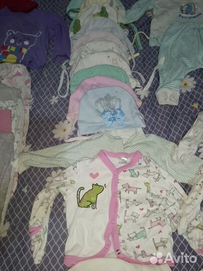 Детские вещи на девочку с пакетом на 3-4 месяца