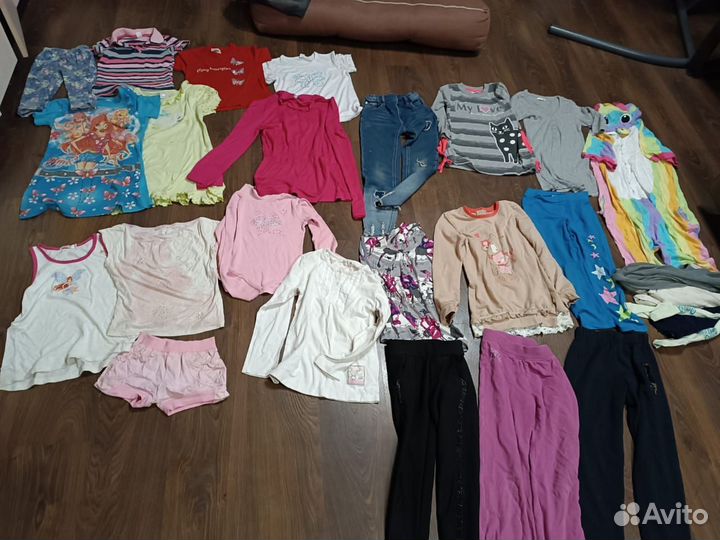 Пакет одежды на девочку на 7-8 лет