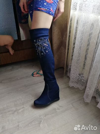 Ботфорты зимние, осень-весна ботинки, летняя обувь