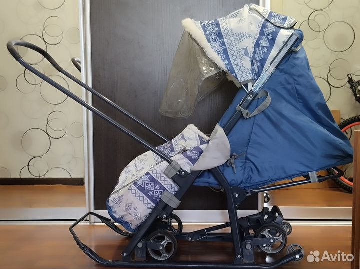 Детские санки коляска ника