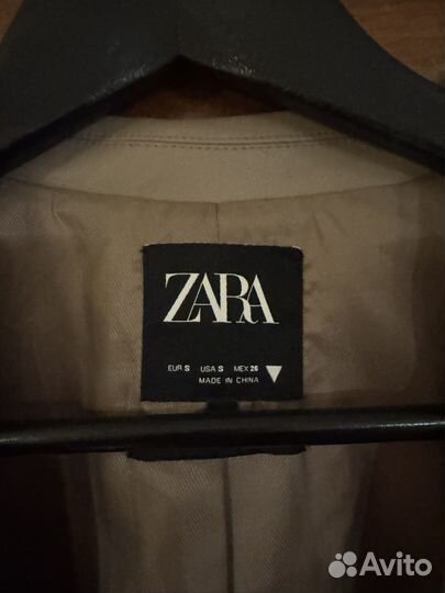 Кожаный пиджак zara