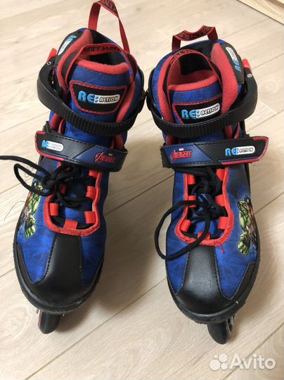 Ролики ReAction р. 36-41 abec5 + комплект защиты