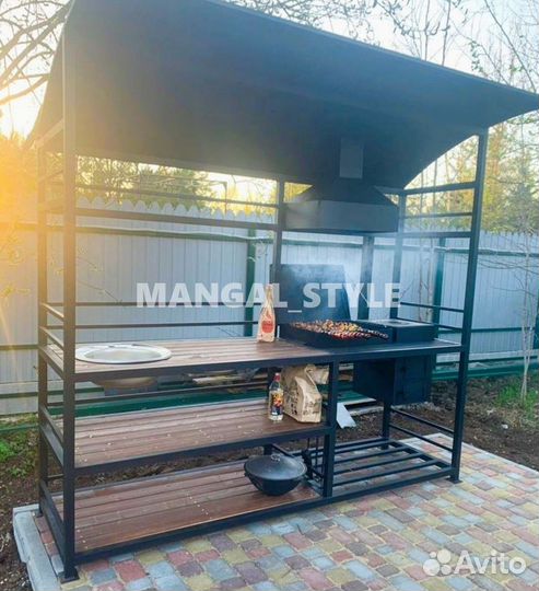 Мангал с крышей