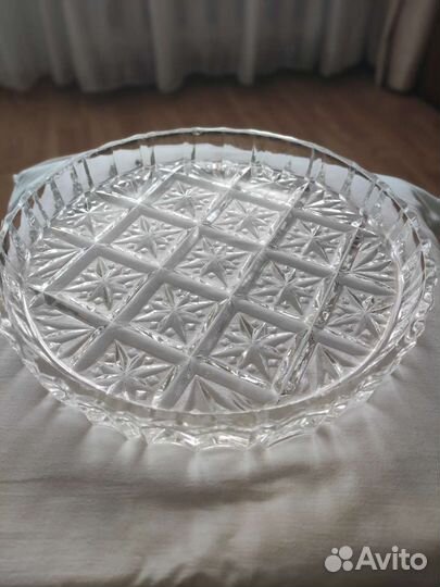 Хрустальный Поднос тарелка