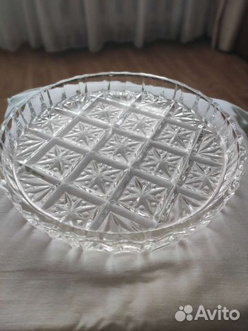 Хрустальный Поднос тарелка