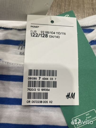 Новая майка для девочки h&m