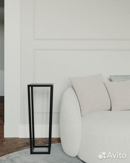 Подставка для цветов и растений, 70х25см, черная