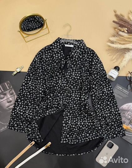 Рубашка женская Оверзайз леопард