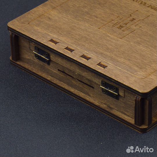Деревянная шкатулка для хранения 6-ти заточных бру