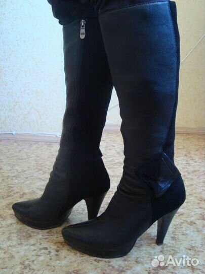 Сапоги 37-38 кожа